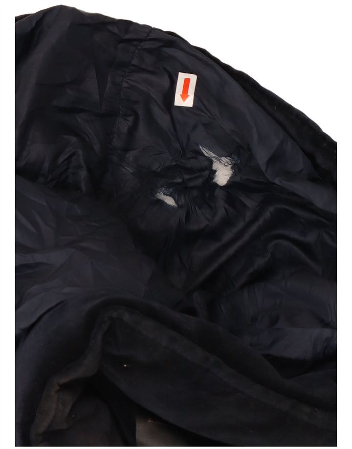 Zara Veste matelassée à capuche pour homme UK 40 Large Bleu Marine Polyester
