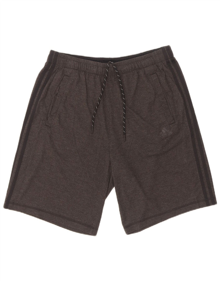 Adidas Short de sport Climalite pour homme en coton gris Taille L