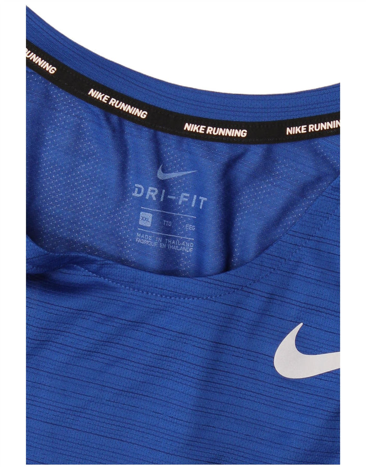 Nike T-shirt Dri Fit pour homme 2XL Bleu