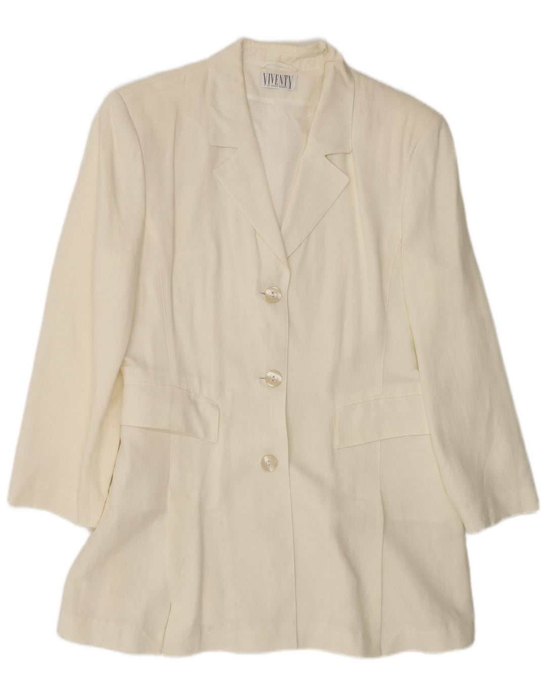 Viventy Veste blazer longue à 3 boutons pour femme EU 40 Medium Off White