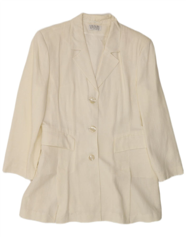Viventy Veste blazer longue à 3 boutons pour femme EU 40 Medium Off White
