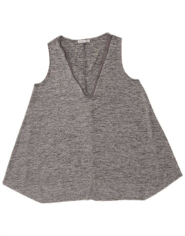 Zara Femme Débardeur UK 12 Gris Moyen Moucheté