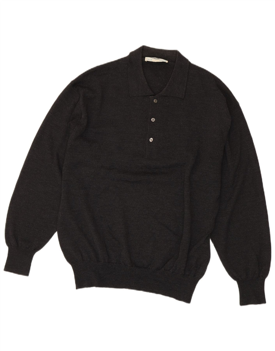 vintage Homme Polo Neck Jumper Pull IT 54 XL Gris