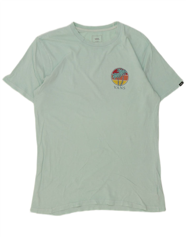 Vans T-Shirt Graphique Homme Top XL Coton Turquoise