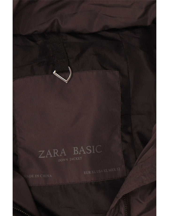 Zara Veste matelassée pour femme UK 18 XL Noir Polyester