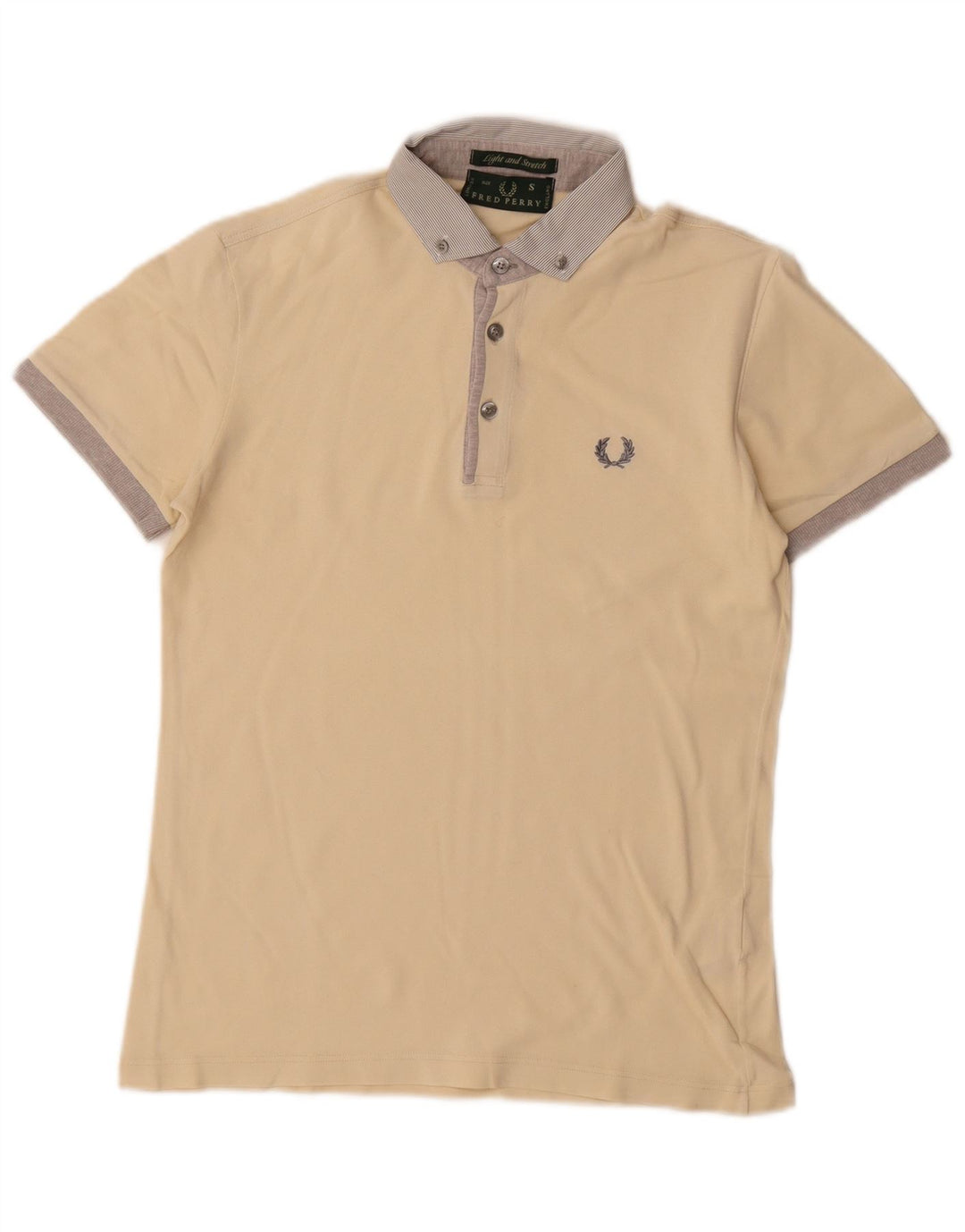 Fred Perry Polo Homme Petit Blanc Cassé Coton