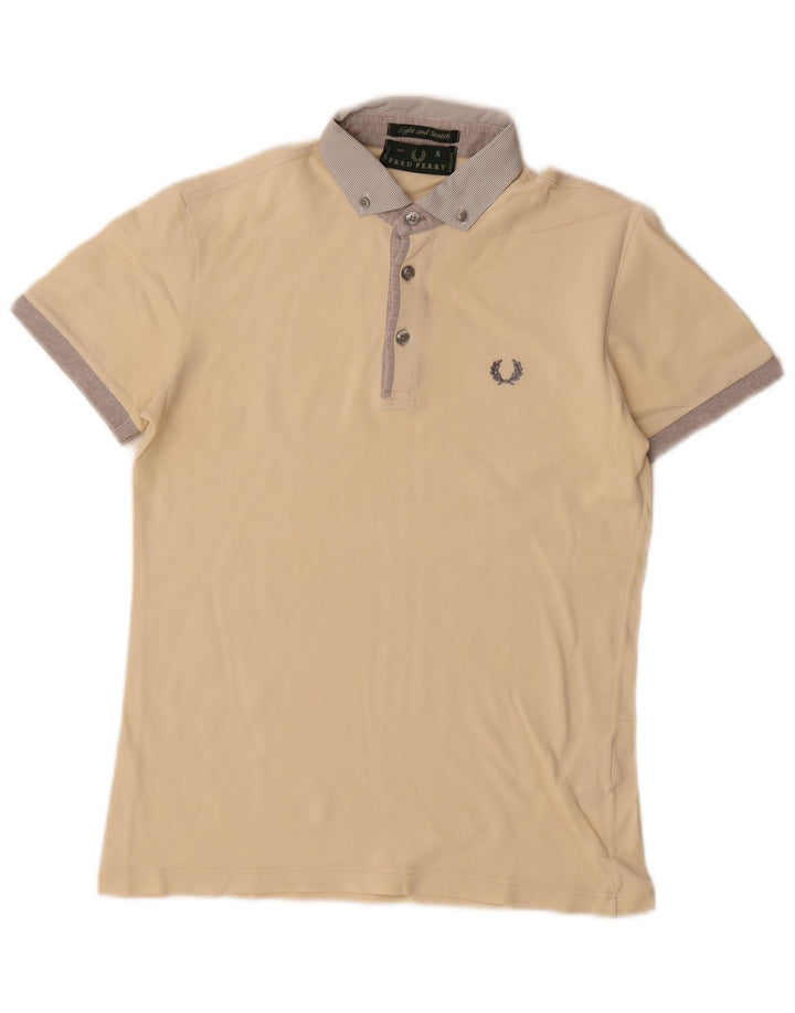 Fred Perry Polo Homme Petit Blanc Cassé Coton