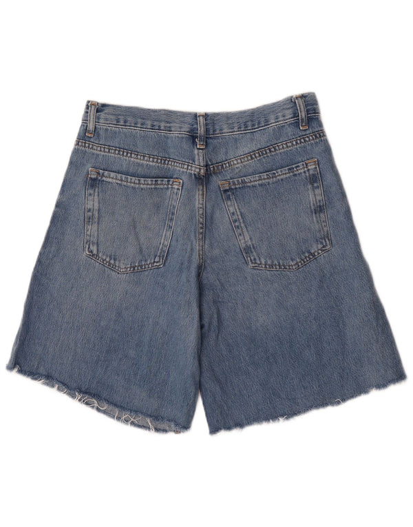 Zara Short en jean taille haute pour femme EU 36 XS W26 Bleu