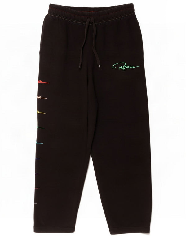 Redrum Pantalon de survêtement graphique pour homme en coton noir Large