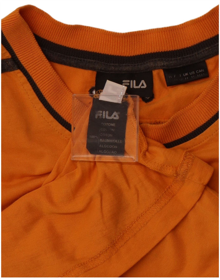 FILA T-Shirt Homme Orange Moyen Coton