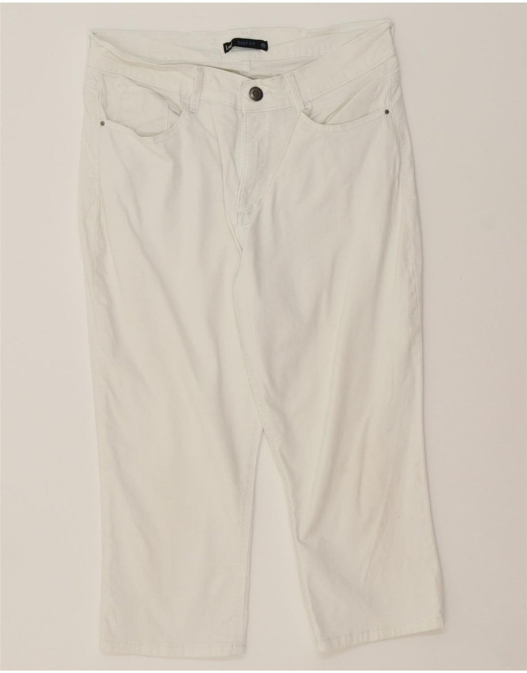 LEE Womens Easy Fit Straight Capri Trousers W30 L19 White Vintage Lee and Second-Hand Lee from Messina Hembry 