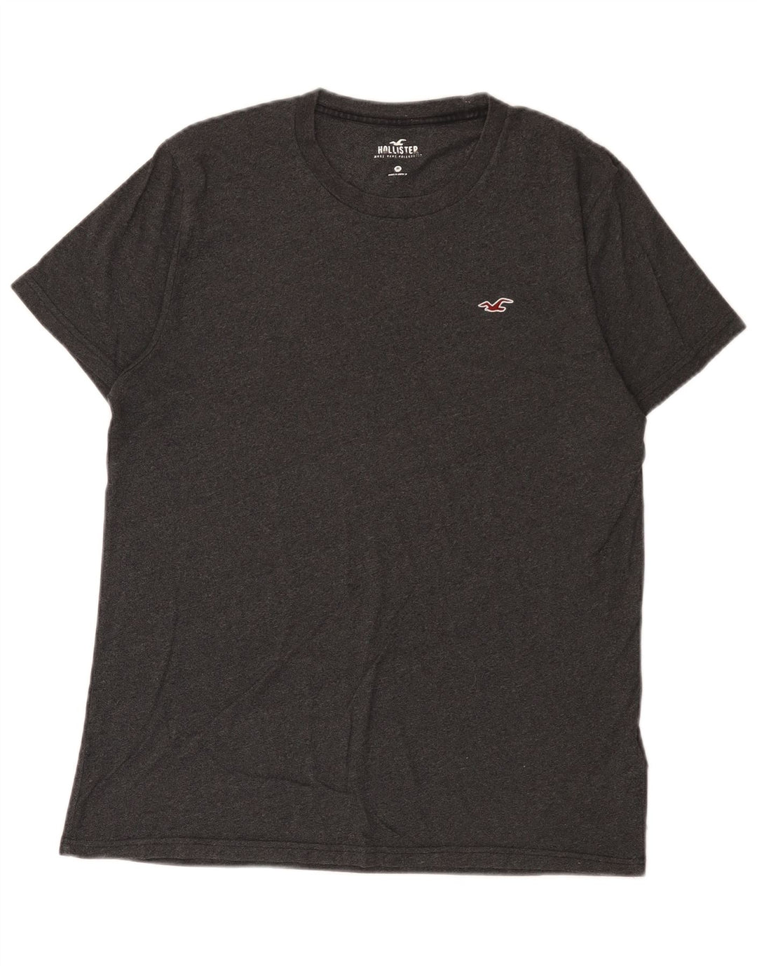 Hollister T-Shirt Homme Gris Moyen Coton