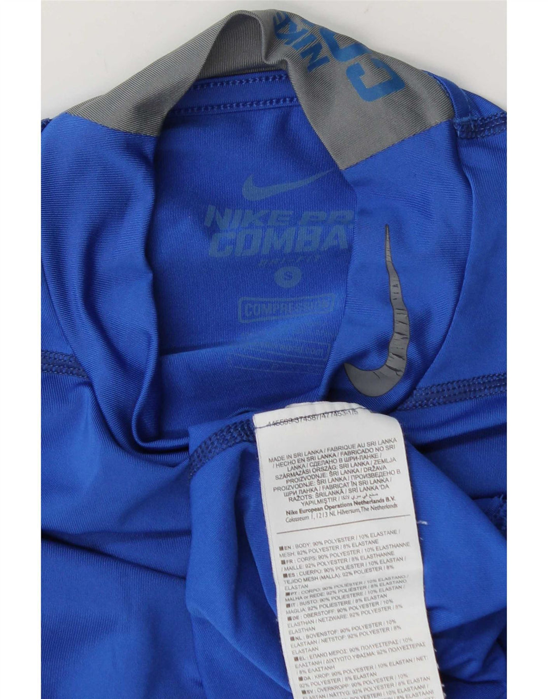 Nike Haut Dri Fit Homme Manches Longues Petit Bleu Polyester