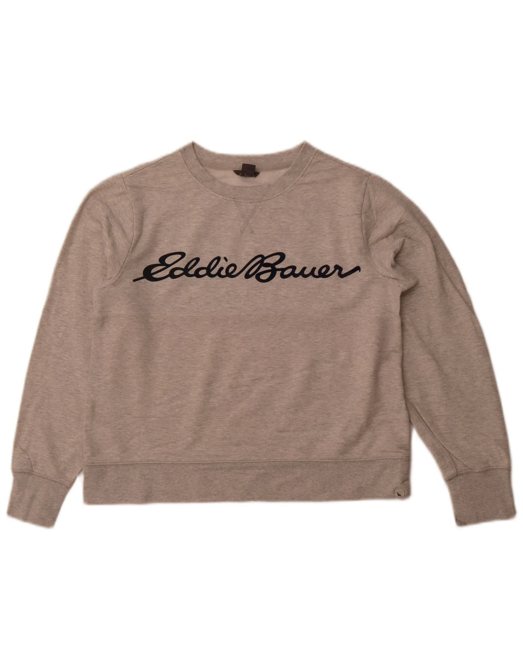 EDDIE BAUER Sweat-shirt court graphique surdimensionné pour femme UK 6 XS Gris