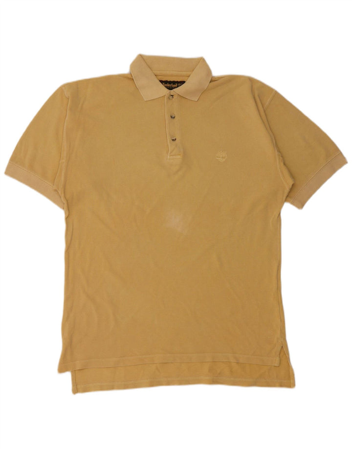 TIMBERLAND Mens Polo Shirt Medium Yellow Cotton