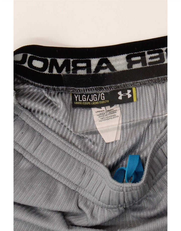 Under Armour Short de Sport Garçon 11-12 Ans Large Gris Colorblock Polyester