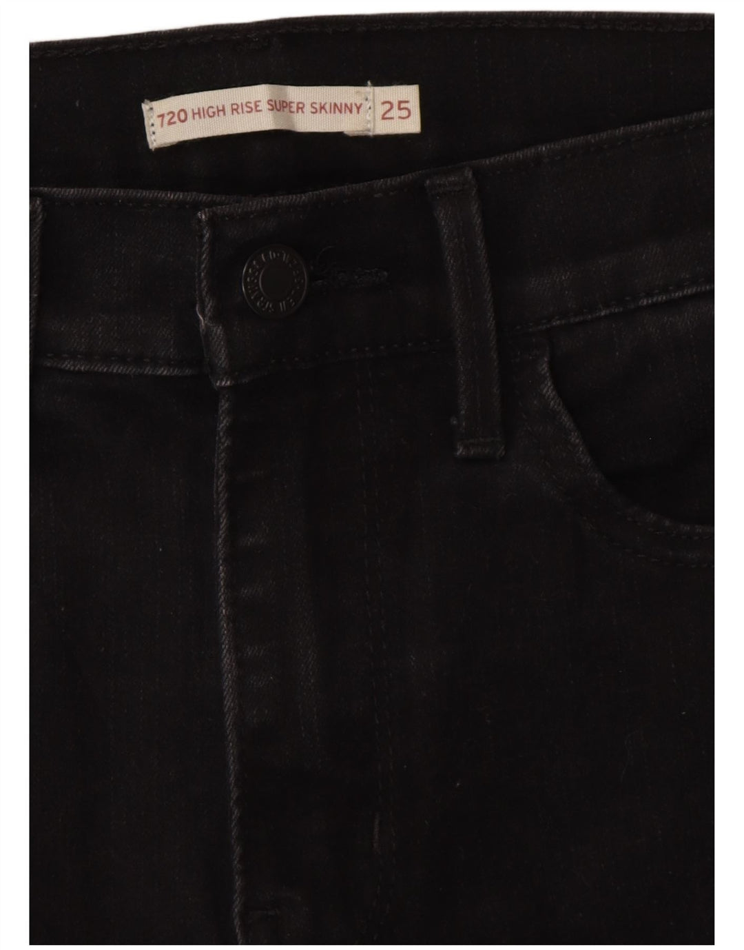 LEVI'S Jean 720 taille haute super skinny femme W25 L30 coton noir