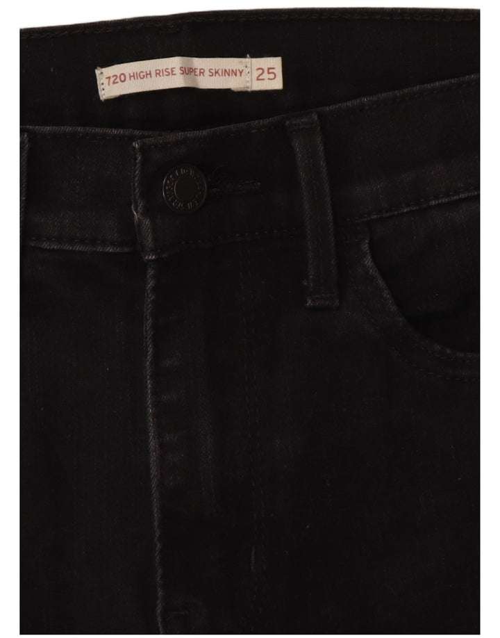 LEVI'S Jean 720 taille haute super skinny femme W25 L30 coton noir