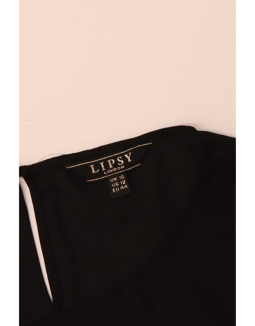 Lipsy Chemisier à manches longues pour femme UK 46 Large Noir Polyester