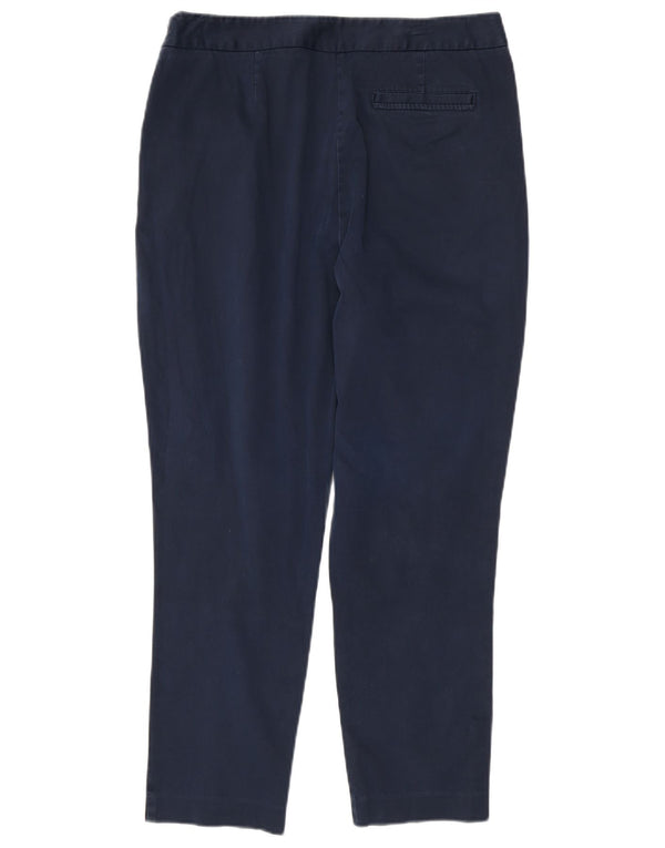 Laura Ashley Pantalon décontracté slim pour femme UK 12 Medium W32 L27 Bleu marine