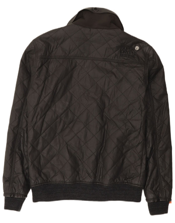 Superdry Veste bomber matelassée pour homme UK 40 Large Noir Nylon