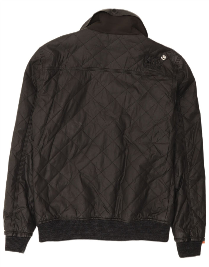 Superdry Veste bomber matelassée pour homme UK 40 Large Noir Nylon