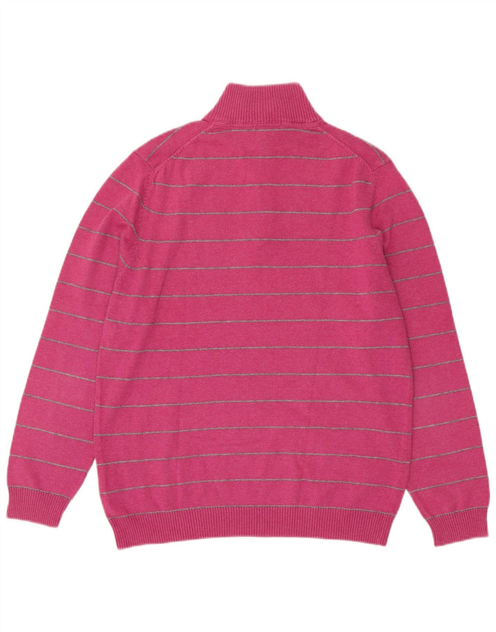 Massimo Dutti Pull col zippé pour femme EU 38 Rose moyen rayé