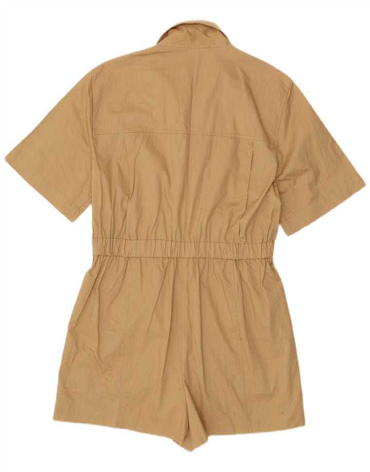 Zara Combishort Femme UK 20 2XL Coton Beige