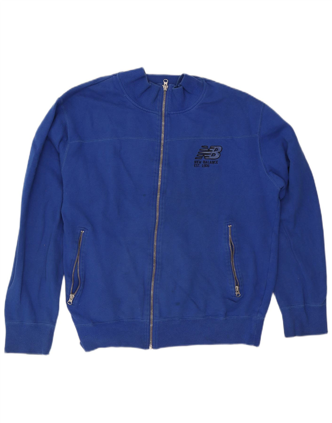 New Balance Veste de Survêtement Homme Bleu Moyen Coton