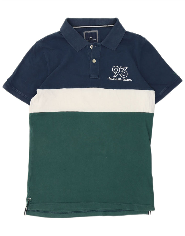 Crew Clothing Polo Homme Bleu Moyen Colourblock Coton