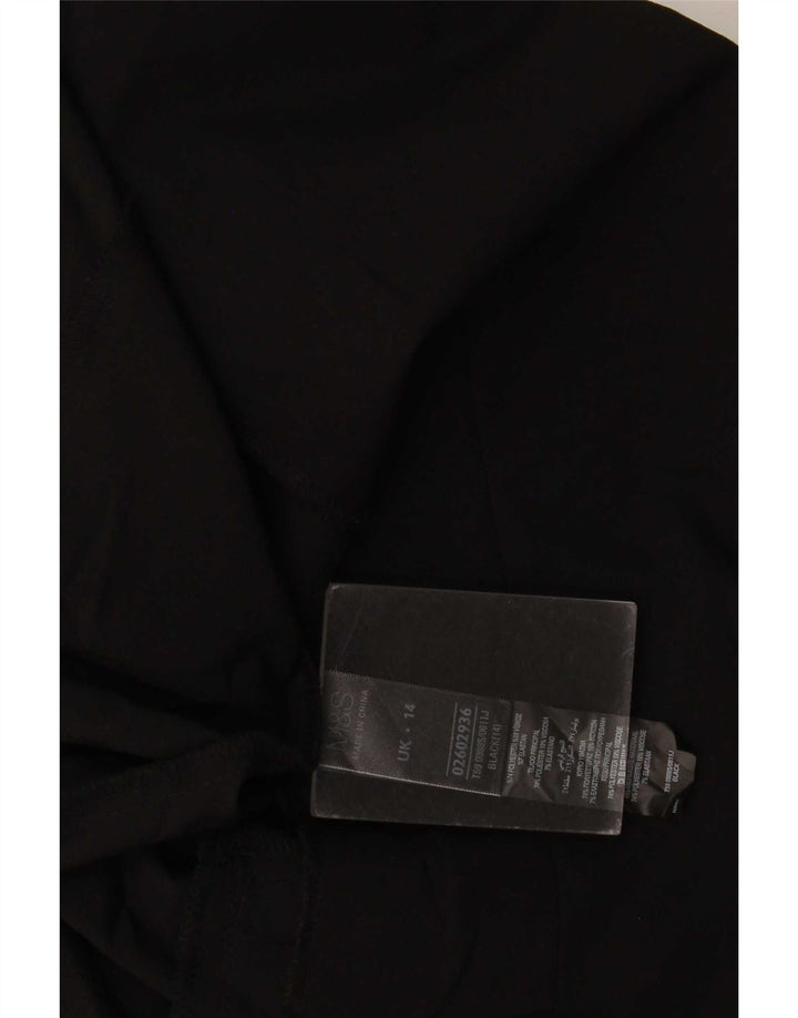 Marks & Spencer Veste Blazer Femme UK 14 Medium Noir Polyester