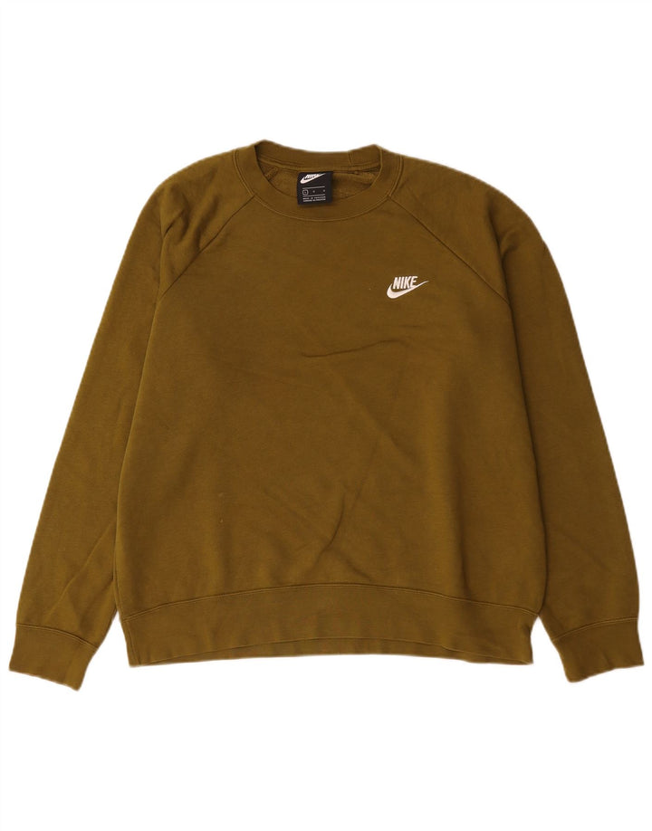 Nike Sweat-shirt pour homme en coton kaki Taille L