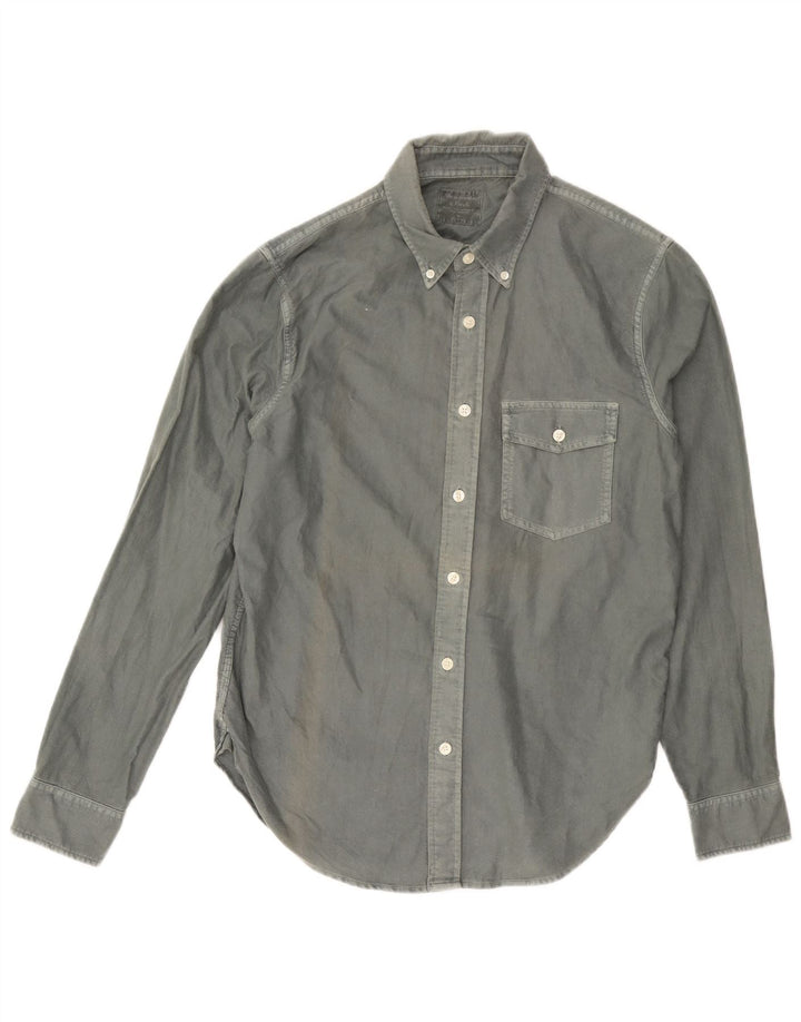 ABERCROMBIE & FITCH Chemise Homme Gris Moyen Coton