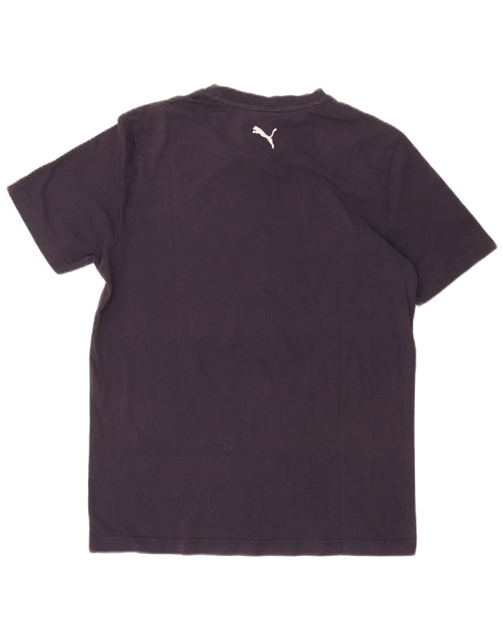 PUMA Womens Graphic T-Shirt Top Medium Navy Blue