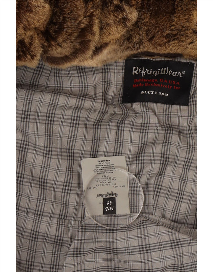 Refrigiwear Manteau rembourré à capuche pour femme IT 46 Large Marron Polyester