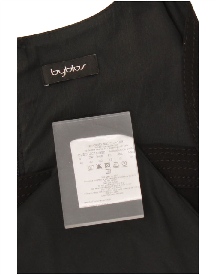 BYBLOS Femme Robe Fourreau IT 46 Grand Noir Polyester