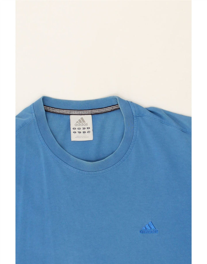 ADIDAS Mens T-Shirt Top Large Blue Vintage Adidas and Second-Hand Adidas from Messina Hembry 