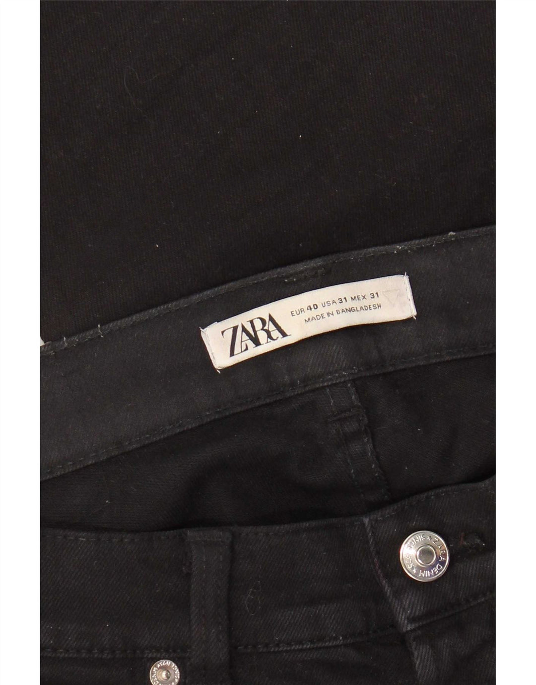 Zara Jean Slim Homme EU 40 Medium W31 L29 Noir
