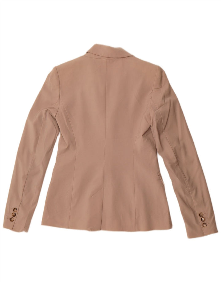 Reiss Veste Blazer 1 Bouton Femme UK 6 XS Laine Beige