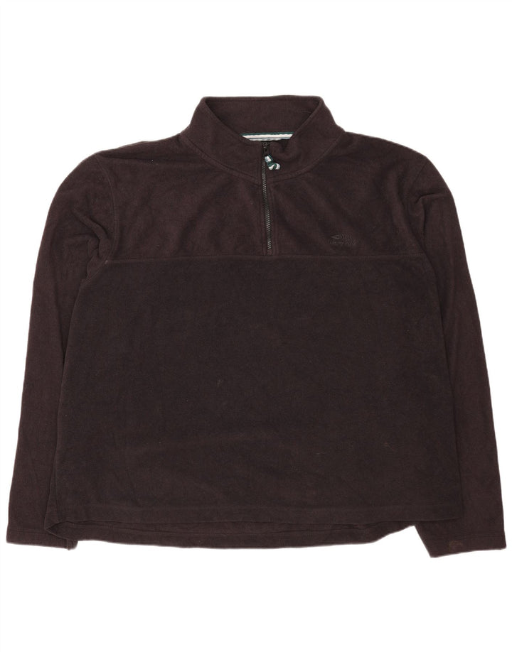 Weird Fish Sweat-shirt à col zippé pour homme 5XL Noir Polyester