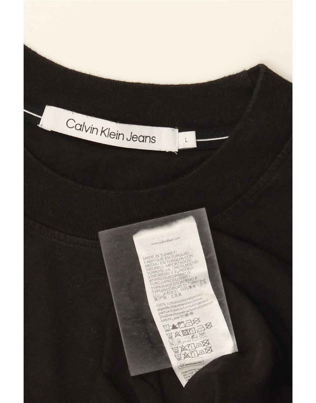 Calvin Klein Jeans T-Shirt Homme Haut Large Noir Coton