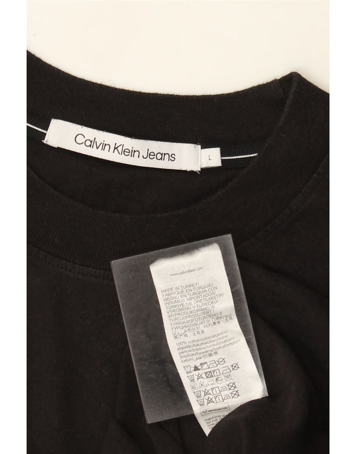 Calvin Klein Jeans T-Shirt Homme Haut Large Noir Coton