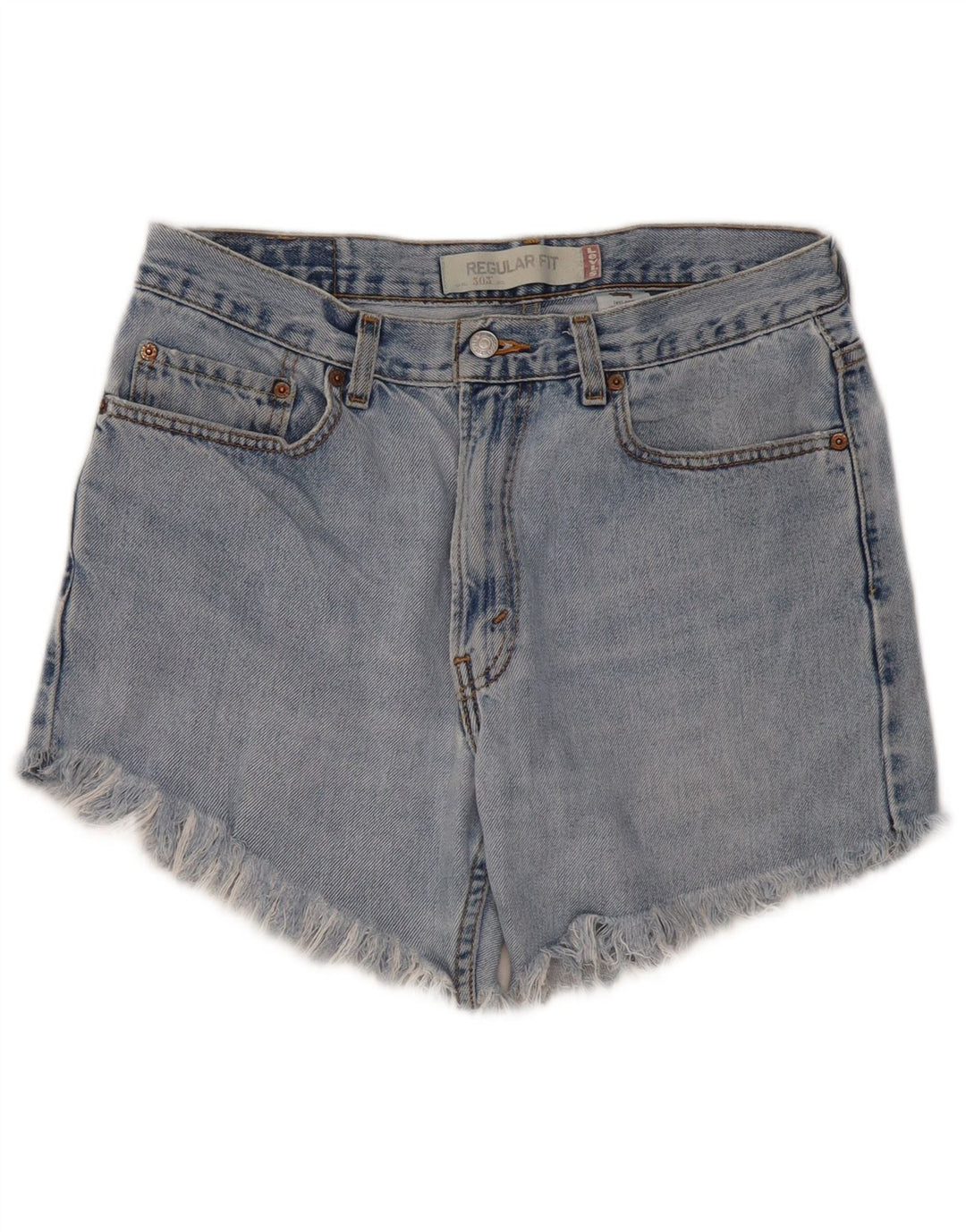 Levi's Short en Jean 505 Taille Haute Regular Fit Femme Bleu Moyen W33