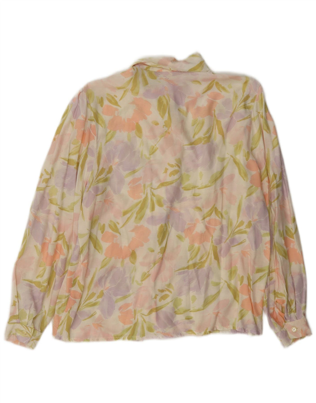 Chemisier chemise femme vintage EU 42 grande viscose florale multicolore