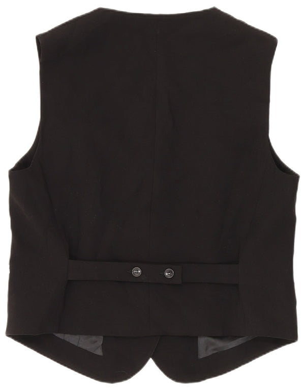 Zara Gilet Femme UK 14 Large Noir Polyester