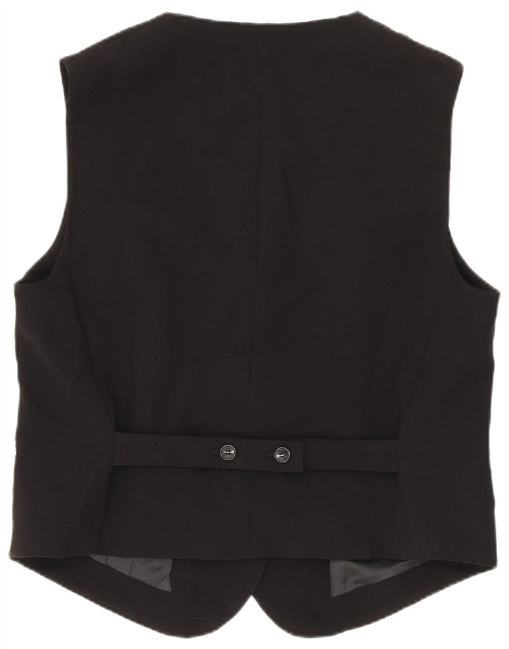 Zara Gilet Femme UK 14 Large Noir Polyester