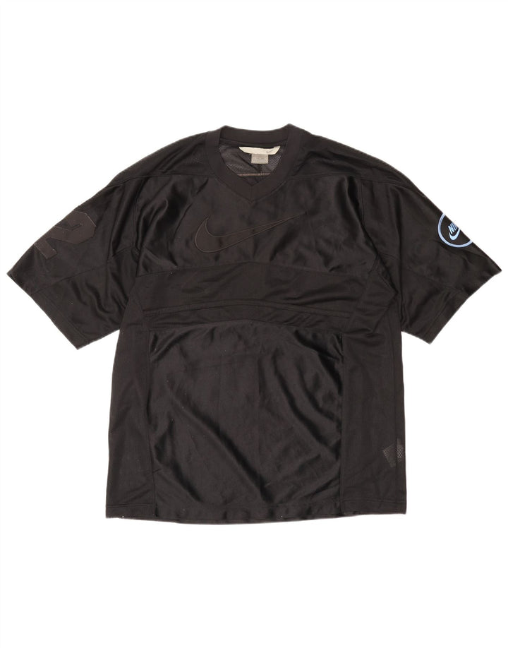 NIKE T-shirt graphique pour hommes en polyester noir moyen