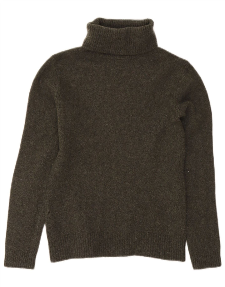 Massimo Dutti Pull col roulé pour femme UK 14 Grande laine verte