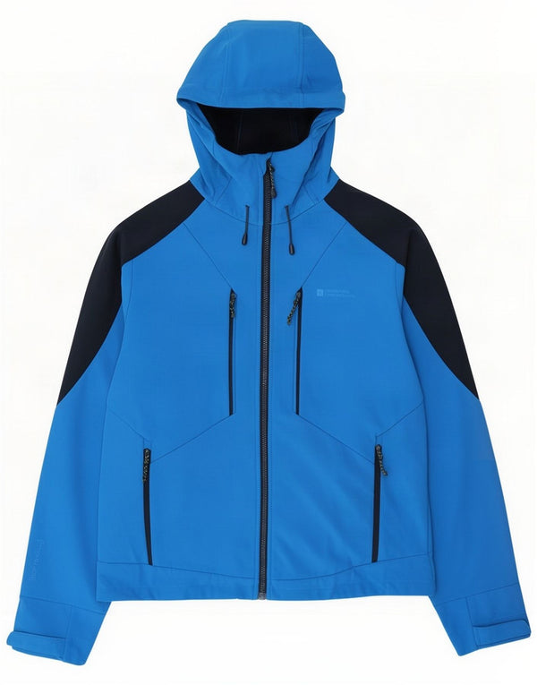 Mountain Warehouse Veste de pluie à capuche pour homme UK 38 Bleu moyen Colourblock
