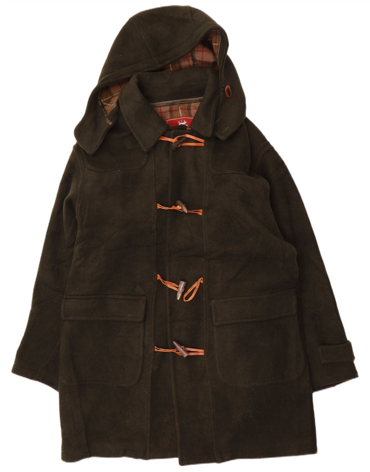 J. C. Twidd Duffle-coat à capuche pour homme IT 50 en laine kaki